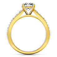 Pave Diamond EngagementRing Allure 14K Yellow Gold