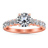 Pave Diamond Engagement Ring Grande 14K Rose Gold