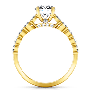Pave Diamond EngagementRing Grande 14K Yellow Gold