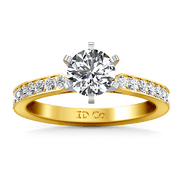 Pave Diamond EngagementRing Bianca 14K Yellow Gold