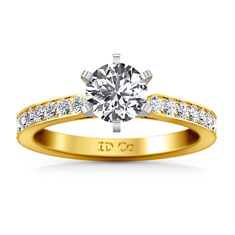 Pave Diamond EngagementRing Bianca 14K Yellow Gold