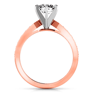 Pave Diamond Engagement Ring Bianca 14K Rose Gold