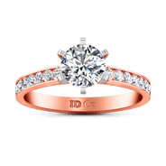 Pave Diamond Engagement Ring Yvonne 14K Rose Gold
