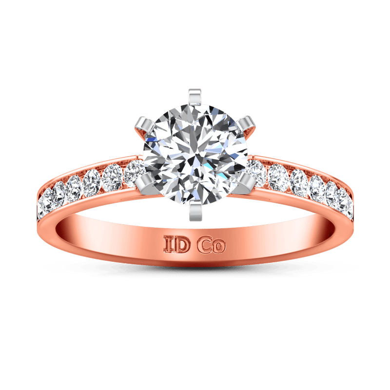 Pave Diamond Engagement Ring Yvonne 14K Rose Gold