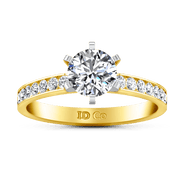 Pave Diamond EngagementRing Yvonne 14K Yellow Gold