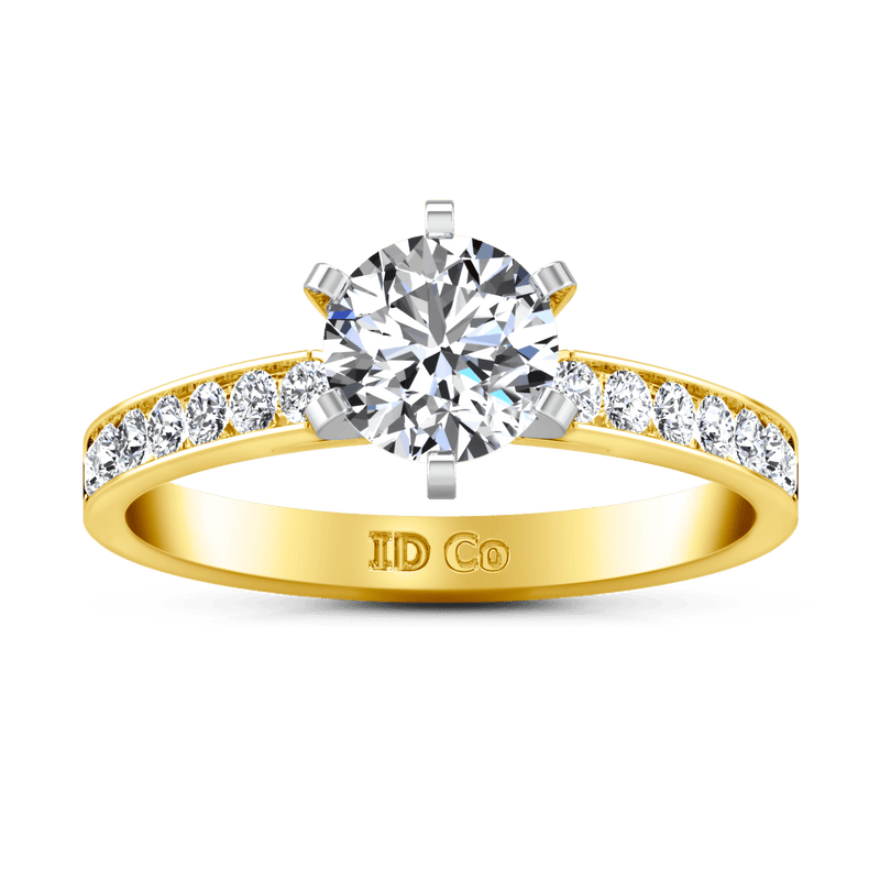 Pave Diamond EngagementRing Yvonne 14K Yellow Gold