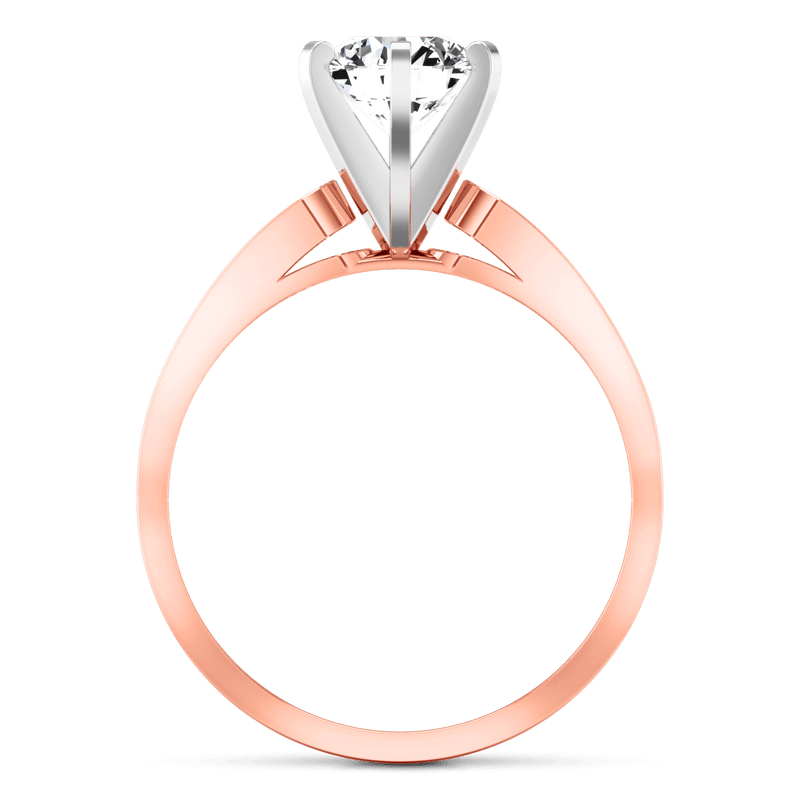 Pave Diamond Engagement Ring Yvonne 14K Rose Gold