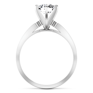 Round Diamond Pave Engagement Ring Yvonne 14K White Gold