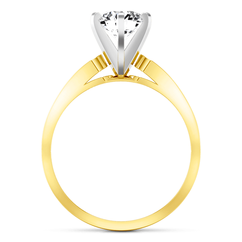 Pave Diamond EngagementRing Yvonne 14K Yellow Gold