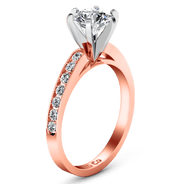 Pave Diamond Engagement Ring Yvonne 14K Rose Gold