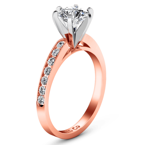 Pave Diamond Engagement Ring Yvonne 14K Rose Gold