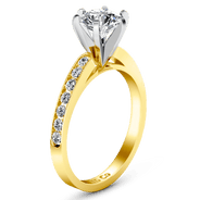 Pave Diamond EngagementRing Yvonne 14K Yellow Gold