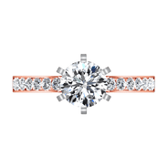 Pave Diamond Engagement Ring Yvonne 14K Rose Gold