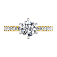Pave Diamond EngagementRing Yvonne 14K Yellow Gold