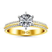 Pave Diamond EngagementRing Amanda 14K Yellow Gold