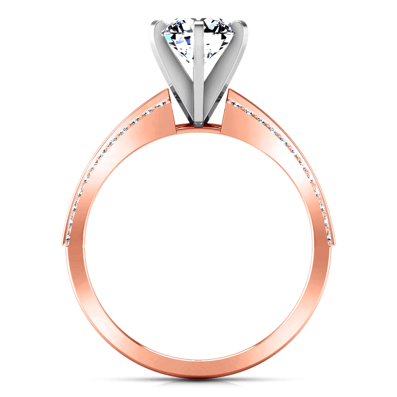 Pave Diamond Engagement Ring Amanda 14K Rose Gold