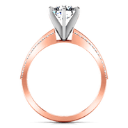 Pave Diamond Engagement Ring Amanda 14K Rose Gold