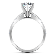 Round Diamond Pave Engagement Ring Amanda 14K White Gold