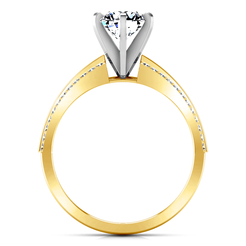 Pave Diamond EngagementRing Amanda 14K Yellow Gold