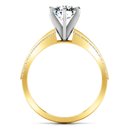 Pave Diamond EngagementRing Amanda 14K Yellow Gold