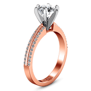 Pave Diamond Engagement Ring Amanda 14K Rose Gold