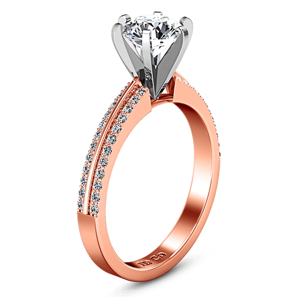 Pave Diamond Engagement Ring Amanda 14K Rose Gold