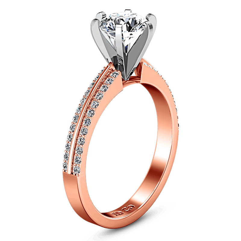 Pave Diamond Engagement Ring Amanda 14K Rose Gold