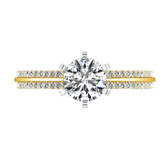 Pave Diamond EngagementRing Amanda 14K Yellow Gold