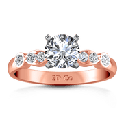 Pave Diamond Engagement Ring Rachel 14K Rose Gold