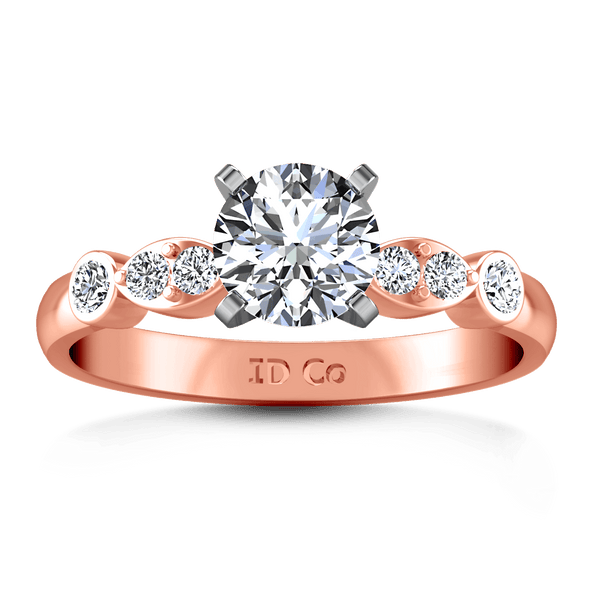Pave Diamond Engagement Ring Rachel 14K Rose Gold
