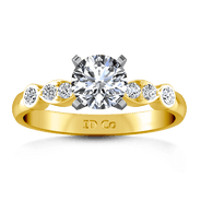 Pave Diamond EngagementRing Rachel 14K Yellow Gold