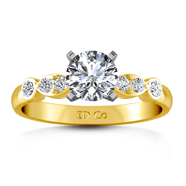 Pave Diamond EngagementRing Rachel 14K Yellow Gold