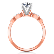 Pave Diamond Engagement Ring Rachel 14K Rose Gold