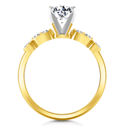 Pave Diamond EngagementRing Rachel 14K Yellow Gold