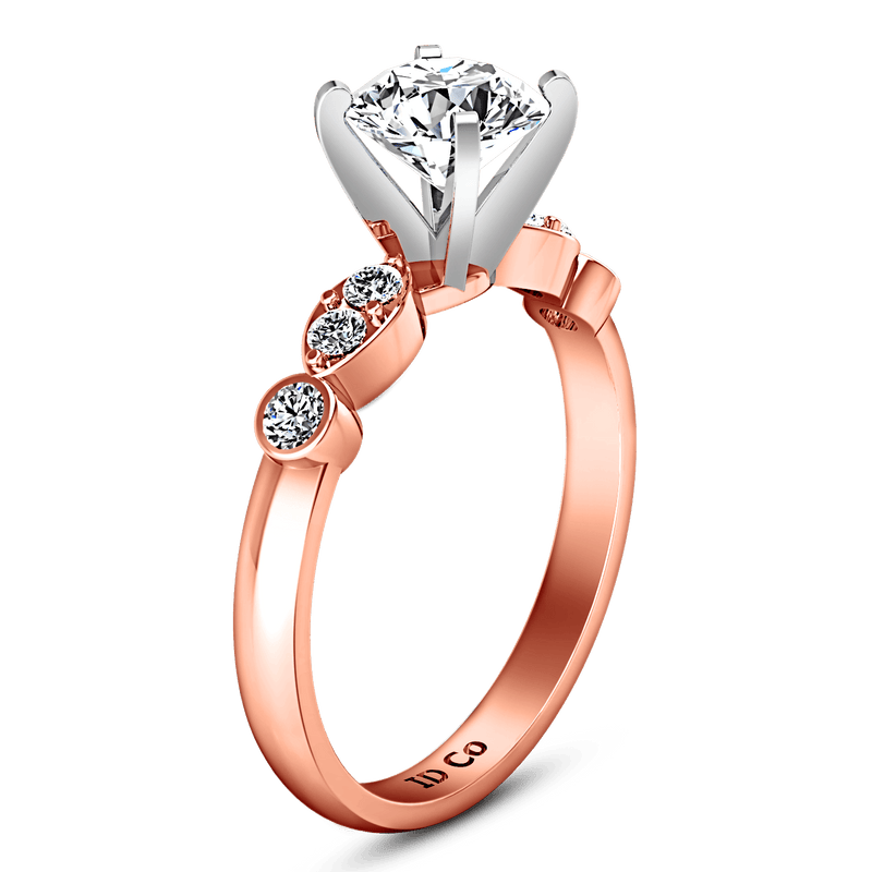 Pave Diamond Engagement Ring Rachel 14K Rose Gold