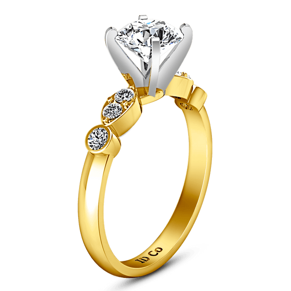 Pave Diamond EngagementRing Rachel 14K Yellow Gold
