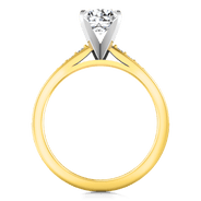 Pave Diamond EngagementRing Belle 14K Yellow Gold