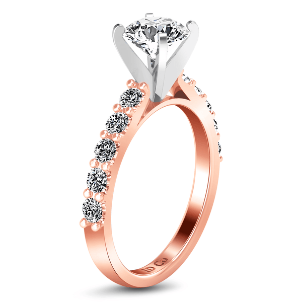 Pave Diamond Engagement Ring Cherish 14K Rose Gold