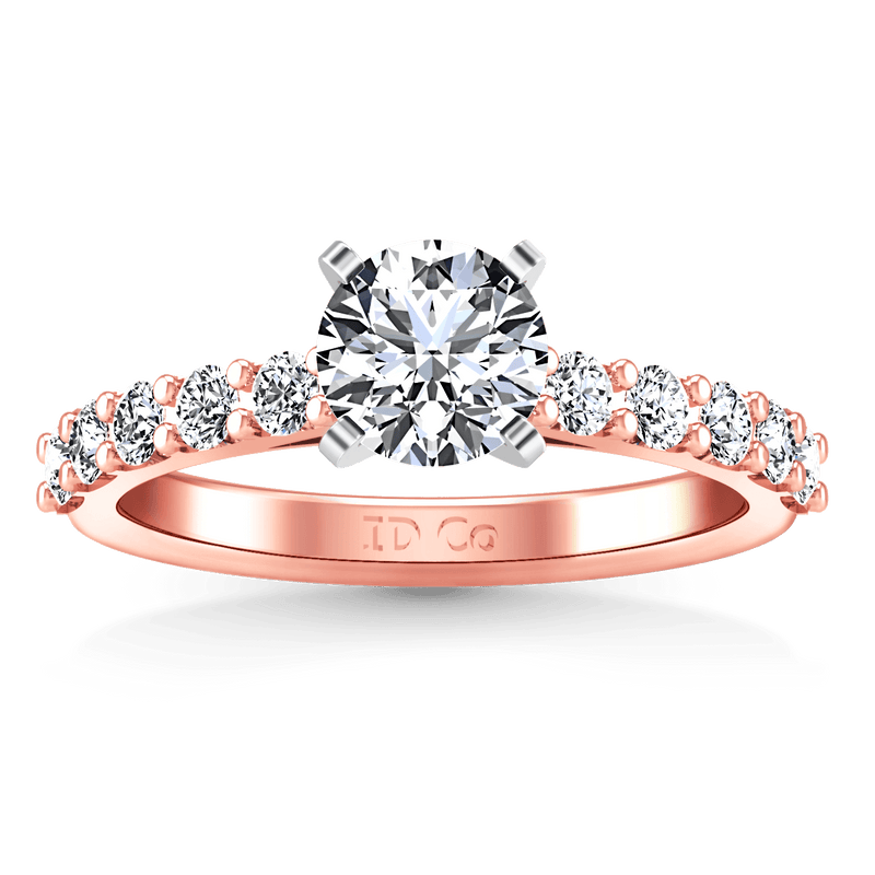Pave Diamond Engagement Ring Cherish 14K Rose Gold