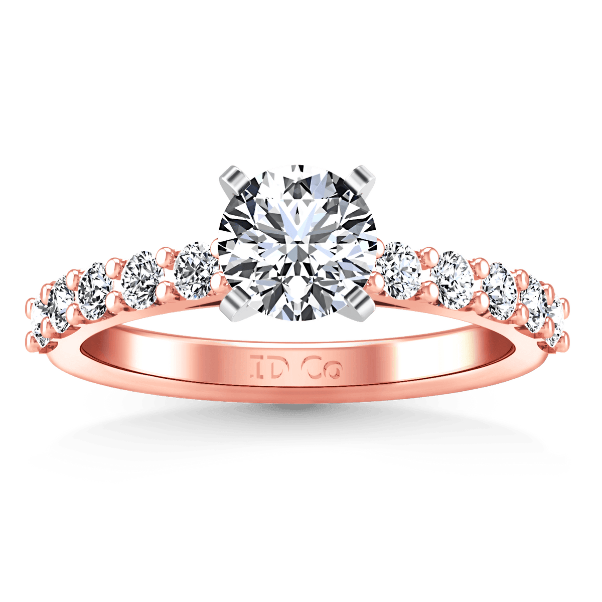 Pave Diamond Engagement Ring Cherish 14K Rose Gold