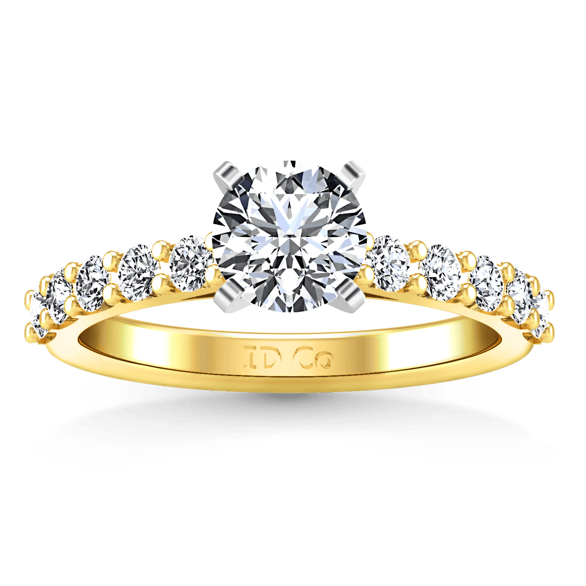 Pave Diamond EngagementRing Cherish 14K Yellow Gold