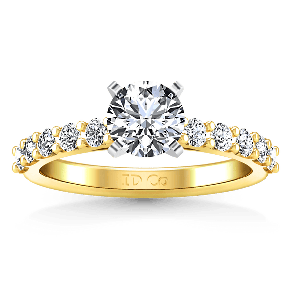 Pave Diamond EngagementRing Cherish 14K Yellow Gold