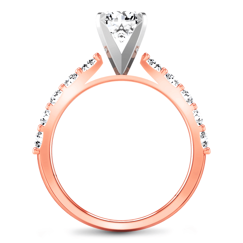 Pave Diamond Engagement Ring Cherish 14K Rose Gold