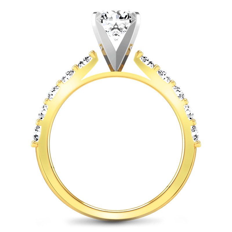 Pave Diamond EngagementRing Cherish 14K Yellow Gold