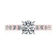 Pave Diamond Engagement Ring Cherish 14K Rose Gold