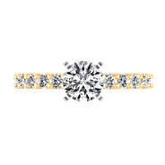 Pave Diamond EngagementRing Cherish 14K Yellow Gold