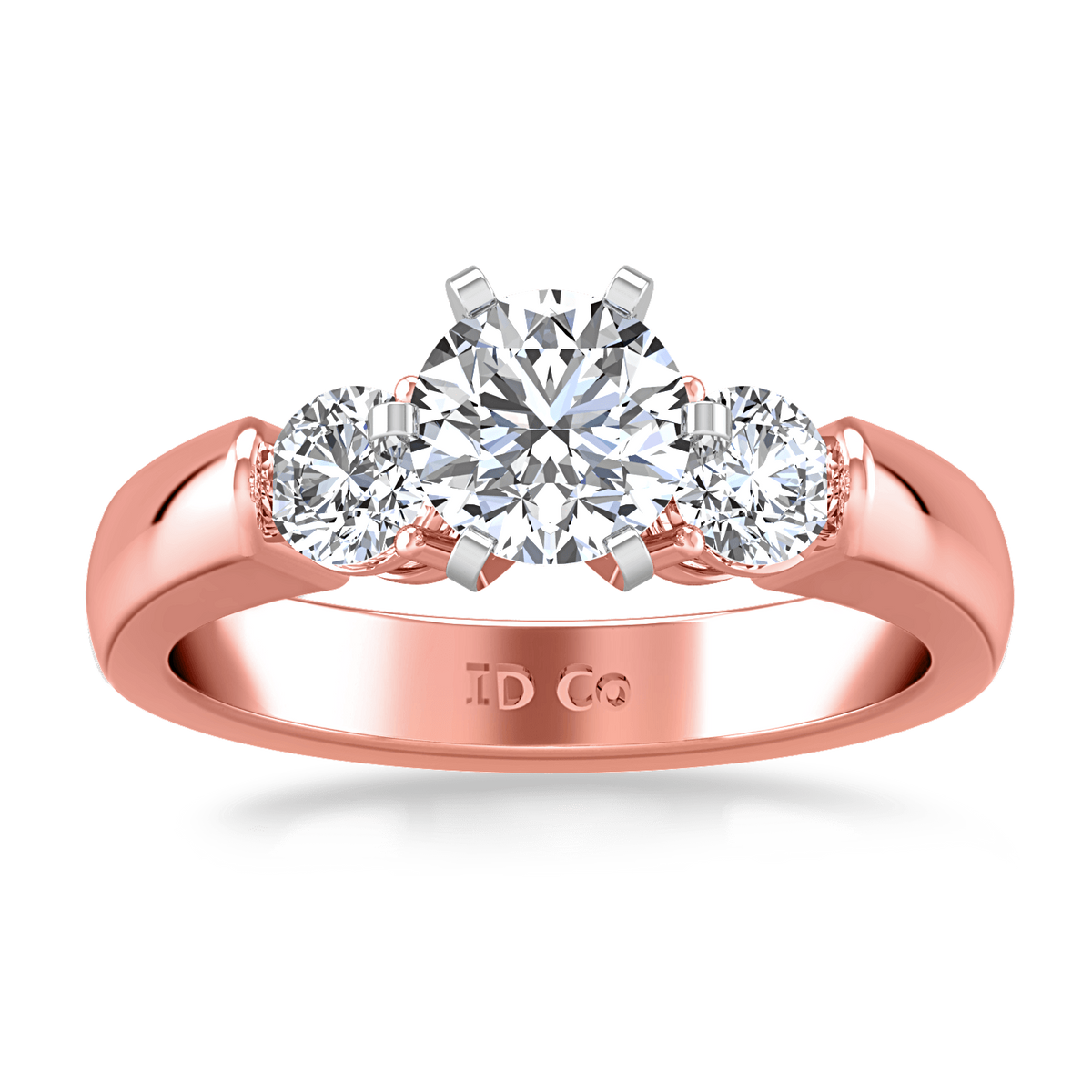 Three Stone Diamond EngagementRing Justine 14K Rose Gold