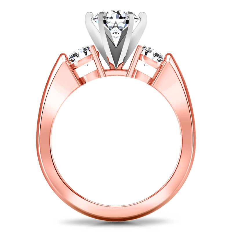 Three Stone Diamond EngagementRing Justine 14K Rose Gold
