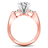 Three Stone Diamond EngagementRing Justine 14K Rose Gold