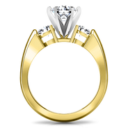 Three Stone Diamond Engagement Ring Justine 14K Yellow Gold